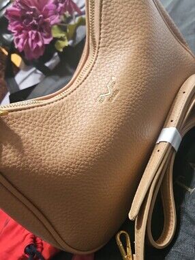 1969 VINTAGE Pink Beige Pebble Leather Shoulder Bag Crossbody NWOT VITTON